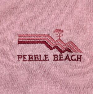 Vintage Pebble Beach x Pickering Active Sportswear Golf Sweater V-Neck Pink